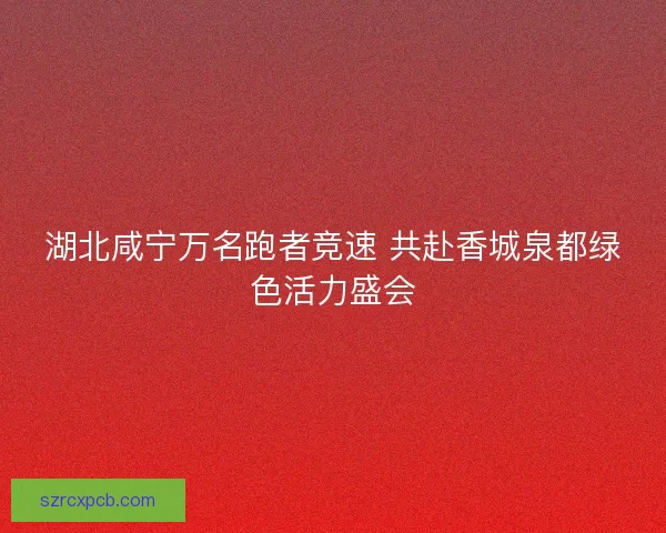 湖北咸宁万名跑者竞速 共赴香城泉都绿色活力盛会